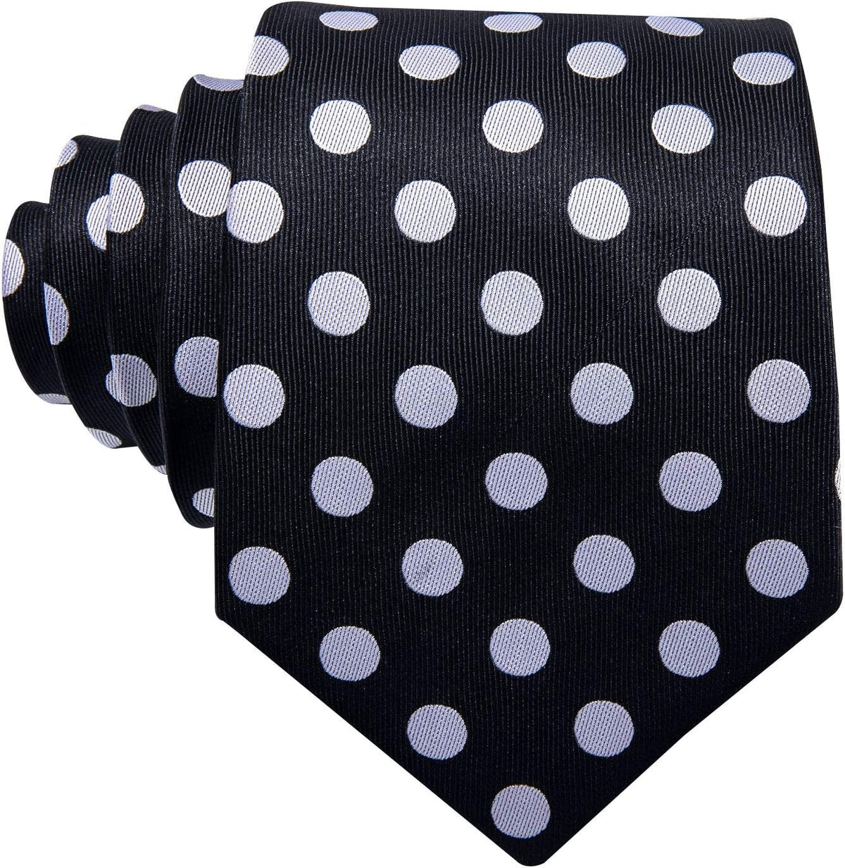 Men'S Tie Set Polka Dot Handkerchief Cufflinks Plaid Fashion Neckties Wedding Business