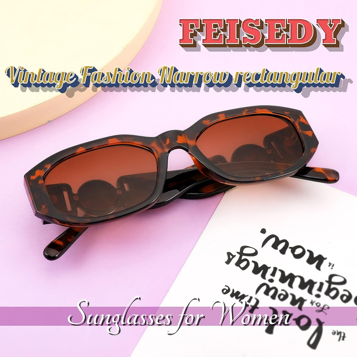 Retro Trendy Rectangle Sunglasses Women Men Vintage 90S Small Narrow Square Sunglasses B2322