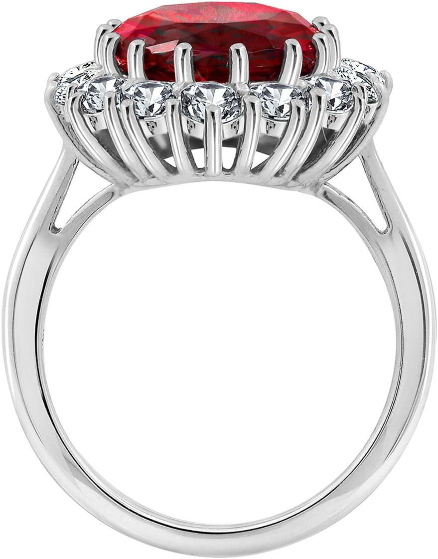 Platinum-Plated Sterling Silver Celebrity Kate Ring Made with Infinite Elements Zirconia Accents, (Previously Amazon Collection)