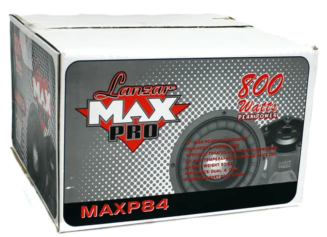 LANZAR PRO MAXP84 8" 3200W Car Audio Subs SVC 4 Ohm Power Subwoofers (4 Pack)