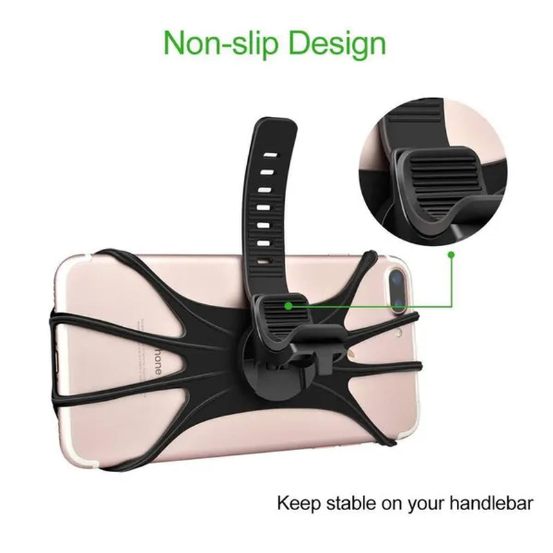 Silicone Bicycle Phone Holder Motorcycle for Mobile Phone Stand Bike GPS Clip Quick Mount