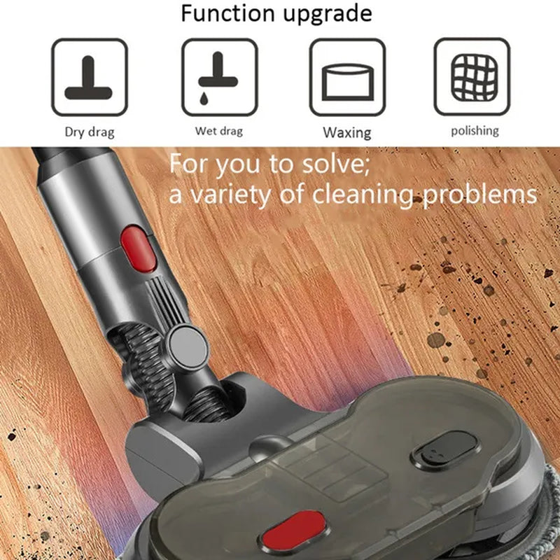 Electric Wet Dry Mopping Head for Dyson V7 V8 V10 V11 V15 Replaceable Parts with Water Tank Mop Head Mop Pads Water Cup