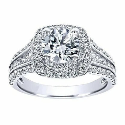 NEW Fashion Couple Rings Set Jewelry - Men's 8mm 316L Stainless Steel Titanium Ring and Women's Princess Cut 1.5 CT Diamond 925 Sterling Silver  Bridal Wedding Engagement Band Ring