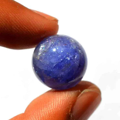 25 Carat Natural Tanzanite Gemstone Loose Cabochon, Healing Crystal, Round Shape, Craft Supplies G22546