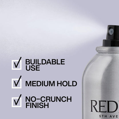 Redken Brushable Hairspray 12 for All Hair Types - Protects against Frizz and Humidity with Flexible Medium Hold with Natural Finish