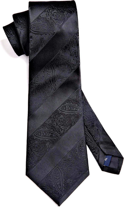 Paisley Ties for Men Solid Tie Handkerchief Floral Men'S Necktie & Pocket Square Set Wedding Classic Mens Ties