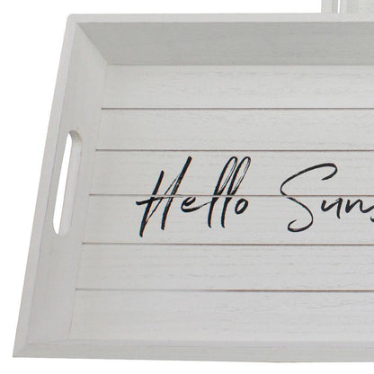 White Wooden Trays (Set of 2)