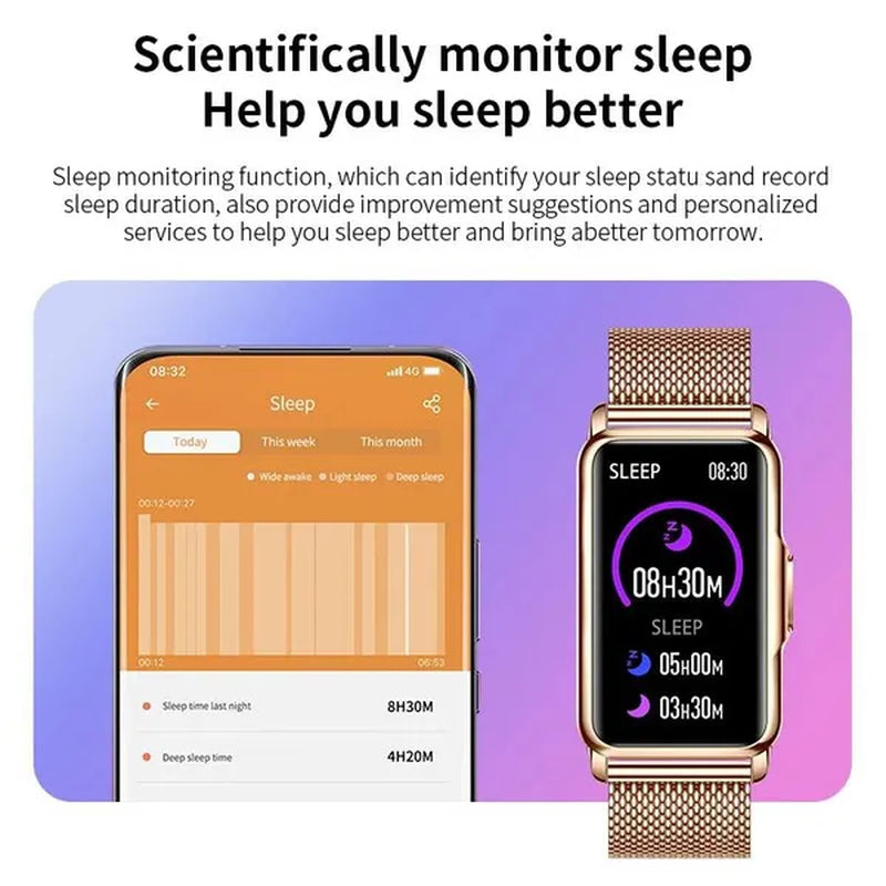 LIGE 2023 Newest 1.47-inch Full Touch Sports Smart Bracelet Watch for Men and Women Fitness Tracker Health Monitors IP67 Waterproof Smart Wristbands Montre Connecter