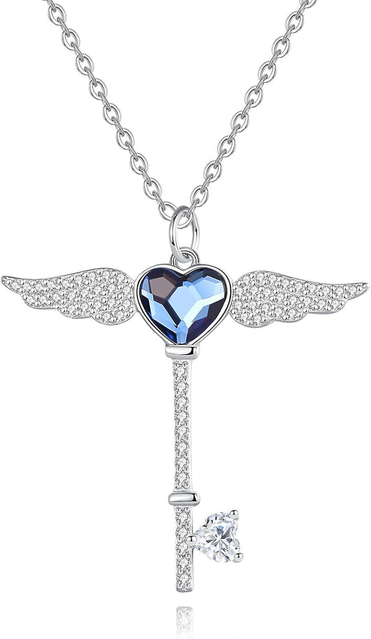 Crystal Necklace, Women'S Pendant Necklace, 925 Sterling Silver Necklace， Birthday and Valentine'S Day Jewelry Gifts for Mothers, Wives and Girls, Friends, with a Variety of Clothing, to Participate in Various Parties