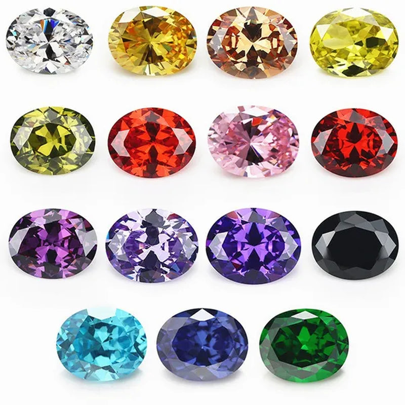 15 Kinds of Color Natural Gemstone Green Emerald Sapphire Ruby 4X6Mm Oval Cut Sri-Lanka VVS Gemstone 0.4-1.10 Cts