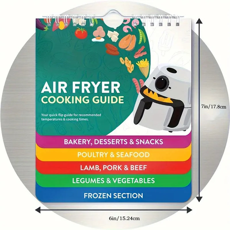 Air Fryer Cheat Sheet Magnets - Ultimate Accessories for Cooking Enthusiasts - Easy-to-Use Cooking Times Chart, Conversion Guide, Measurement Conversions, and More!