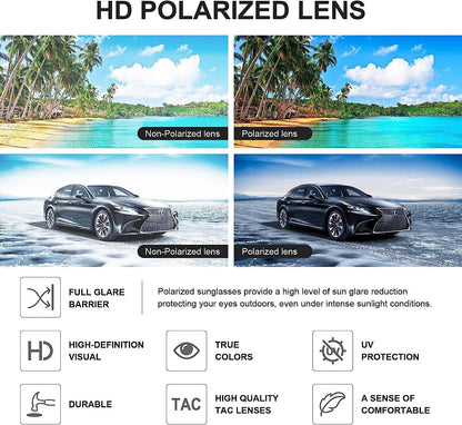 Sunglasses for Women Men Vintage Polarized Women Sunglasses round Classic Retro UV Protection Lens