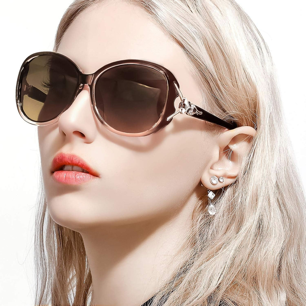 Sunglasses for Women Trendy Polarized Sunglasses Oversized Big Sun Glasses Ladies Shades UV Protection