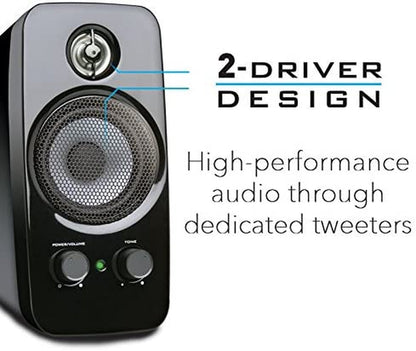 Inspire T10 2.0 Multimedia Speaker System with BasXPort Technology