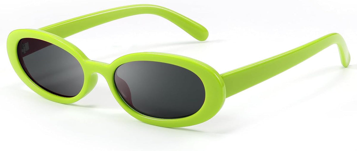 Retro Oval Sunglasses for Women Men Fashion Small Frame Sun Glasses 90s Style Driving Glasses UV400 Protection