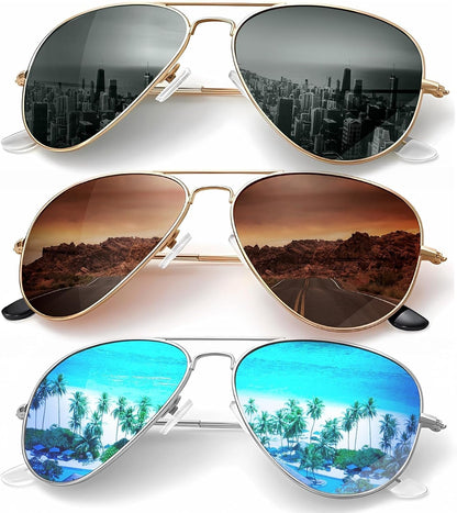 Classic Aviator Sunglasses for Men Women Driving Sun glasses Polarized Lens UV Blocking