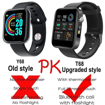 2021 NEW Smart Watch Bluetooth Watch Body Temperature Blood Pressure Blood Oxygen Monitor Wristband Fitness Tracker Bracelet Heart Rate Monitor Smartwatch 1.54" Large Screen with Flashlight PK DZ09 Apple Watch Series 6 5 4 Galaxy Watch Active
