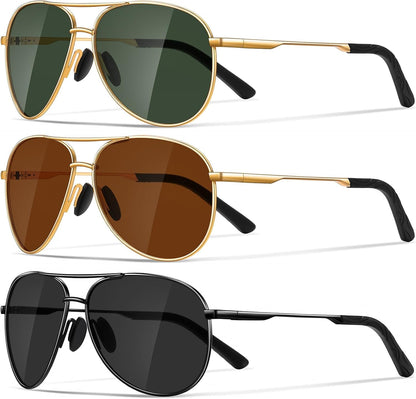 Sunglasses Men Polarized Aviator Sunglasses for Men Women Fishing Driving Sun Glasses Metal Frame UV400 Protection