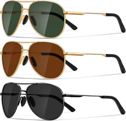 Sunglasses Men Polarized Aviator Sunglasses for Men Women Fishing Driving Sun glasses Metal Frame UV400 Protection