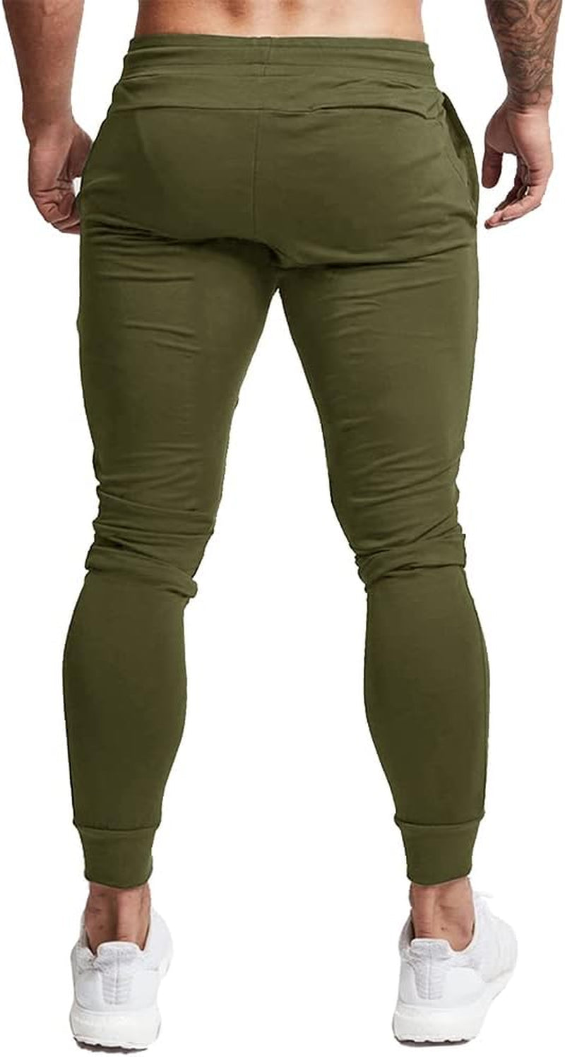 Men'S Slim Joggers Workout Pants for Gym Running and Bodybuilding Athletic Bottom Sweatpants with Deep Pockets