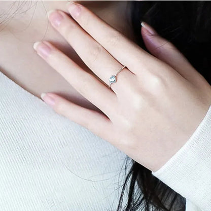 Women Meticulous 925 Sterling Silver Sea Blue Heart Shaped Sapphire Ring Wedding Engagement Promise Courtship Rings