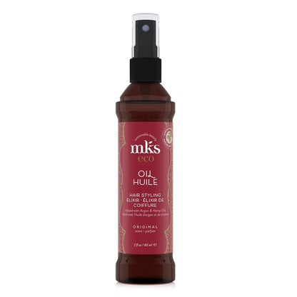 MKS Eco Oil - Hair Styling Elixir - Moroccan Argan Oil, Hemp Seed Oil - Moisturize & Nourish Hair, Control Frizz, Increase Smoothness - Vegan & Cruelty Free