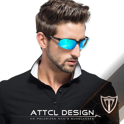 Men'S Fashion Driving Polarized Sunglasses for Men - Al-Mg Metal Ultralight Frame