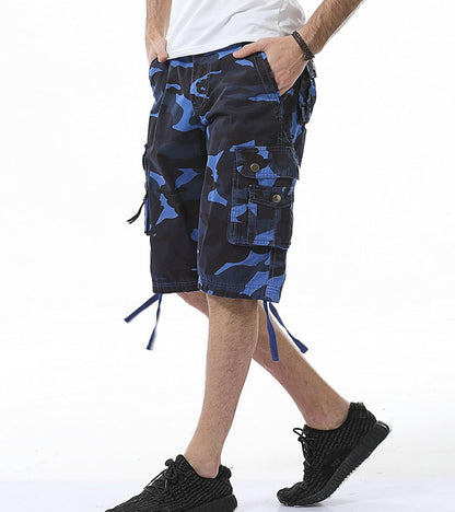 Mens Cargo Shorts Cotton Relaxed Fit Camouflage Camo Cargo Short