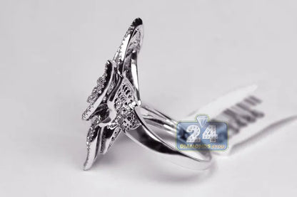 Dazzling 925 Sterling Silver Natural Gemstone White Sapphire Diamond Butterfly Brand Ring Wedding Engagement Jewelry