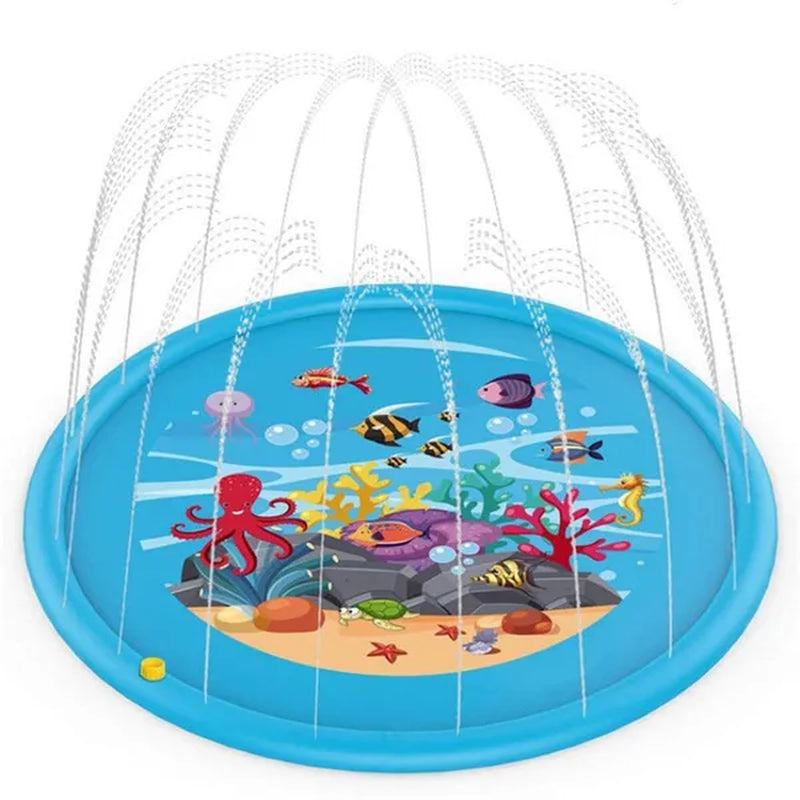 Kids Outdoor Summer Inflatable Water Splash Play Pool Playing Sprinkler Mat Yard Outdoor Fun Splash Water Toy Playground Toddler