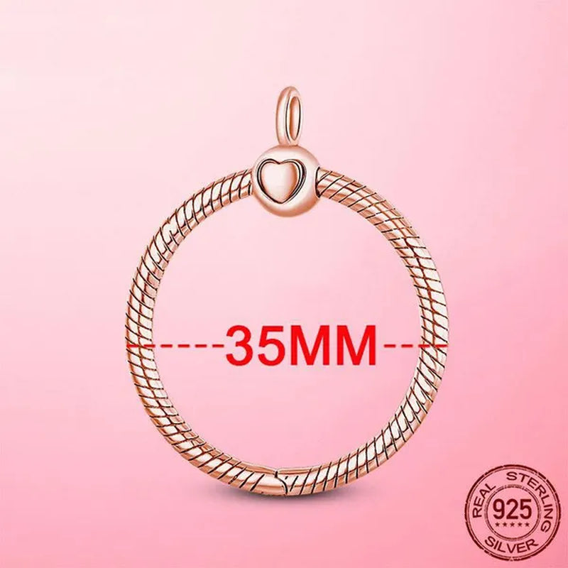 2023 Heart O Pendant 925 Sterling Silver O Pendant fit Original Cable Chain Pendant Necklace DIY Charm Beads Jewelry Anniversary Gift