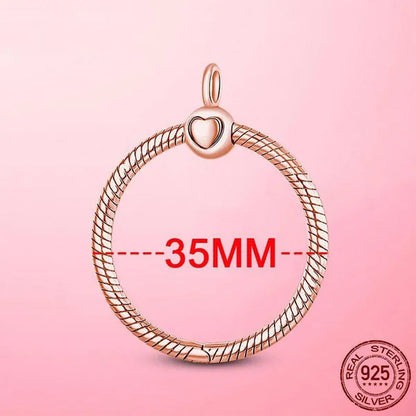 2023 Heart O Pendant 925 Sterling Silver O Pendant fit Original Cable Chain Pendant Necklace DIY Charm Beads Jewelry Anniversary Gift