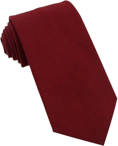 Mens Solid Color Necktie Cotton Neck Tie for Men