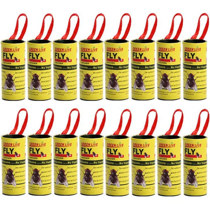 4/8/12/16/20 Rolls Sticky Fly Trap Glue Paper Insect Bug Catcher Strip Glue Paper Catcher Traps Fly Bug Household Flies Sticker
