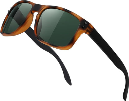 Polarized Sunglasses Men Womens - Retro Square Sun Glasses for Fishing Driving UV Protection
