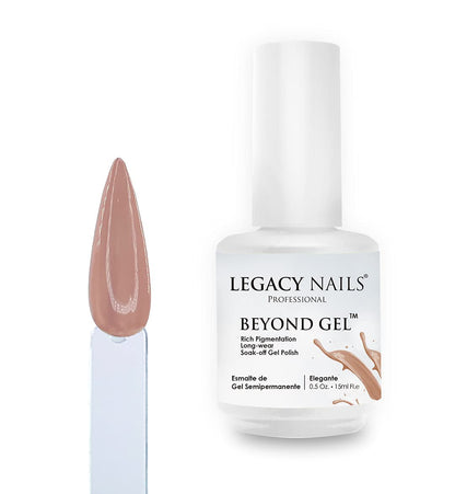 Professional Beyond Gel Soak-Off Nail Gel Polish Full Coverage Highly Pigmented Gel Nail Polish (BEYOND GEL - BEIGE 1/2 OZ)