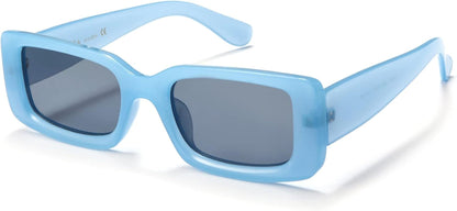 Rectangle Sunglasses Men Tinted Polarized Big Square Retro 90S Vintage Y2K Glasses for Women UV Protection