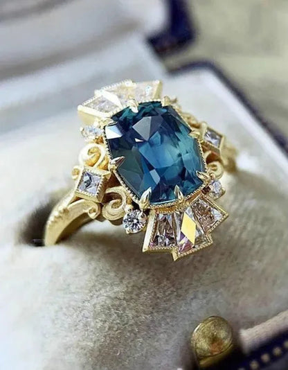 Noble Princess Proposal Engagement Luxury Jewelry Exquisite Birthstone Ring Romantic Bride Wedding Eternity Ring Anniversary Gift Birthday Party Ring Size US4-12