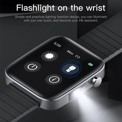 2021 NEW Smart Watch Bluetooth Watch Body Temperature Blood Pressure Blood Oxygen Monitor Wristband Fitness Tracker Bracelet Heart Rate Monitor Smartwatch 1.54" Large Screen with Flashlight PK DZ09 Apple Watch Series 6 5 4 Galaxy Watch Active