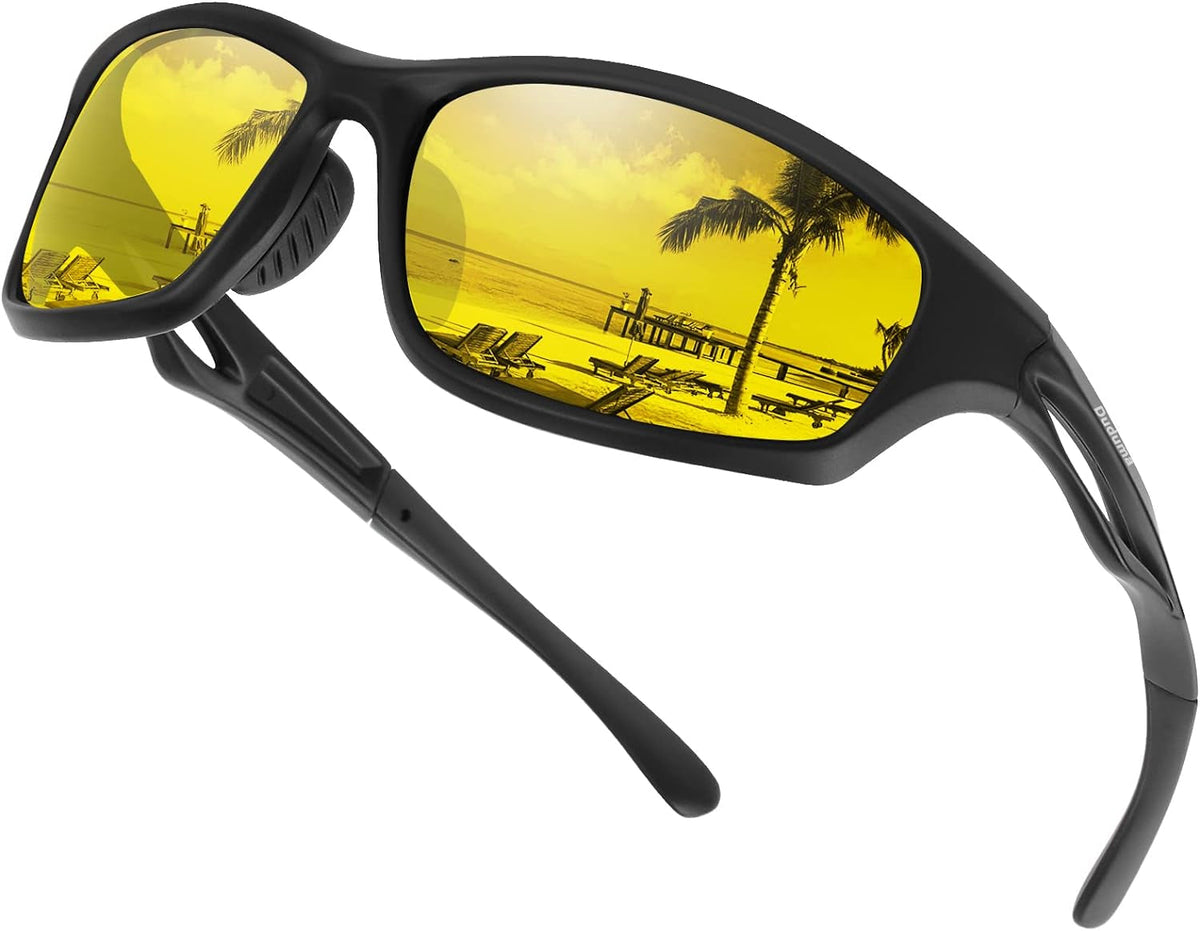 Polarized Sports Sunglasses for Men Women Running Cycling Fishing Golf Driving Shades Sun Glasses Tr90