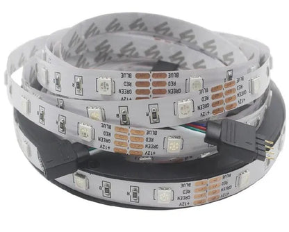 Non-Waterproof 5M 10M RGB led christmas lights smd 5050 12V flexible christmas led lights string rgb led strip + IR 24keys Remote controller