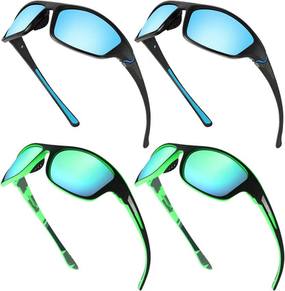 4 Pairs Men Polarized Sunglasses with UV Protection Driving Glasses Sports for Sport Outdoor Activities