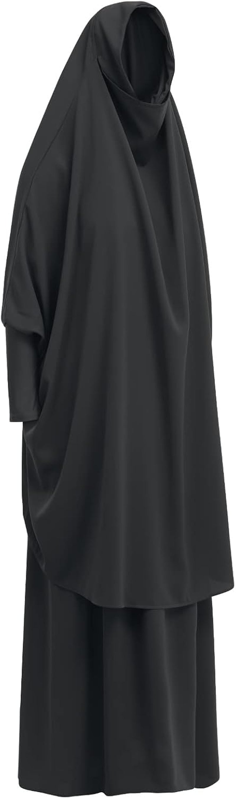 Prayer Clothes for Muslim Women Islamic Abaya Suit Maxi Skirt + Khimar Hijab 2Pcss Burka Jilbab Kaftan