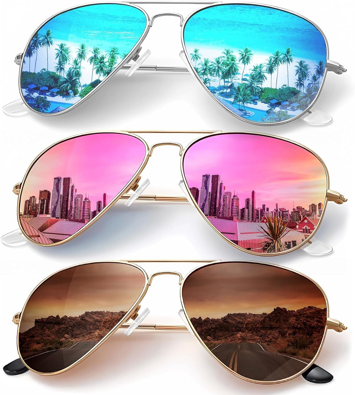 Classic Aviator Sunglasses for Men Women Driving Sun glasses Polarized Lens UV Blocking