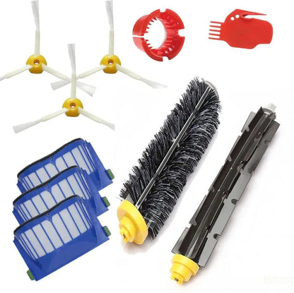 Replacement Parts Kit Bristle Brush & Flexible Beater Brush & Aero Vac Filter & Armed-3 Side Brush for iRobot Roomba 600 Series 595 610 614 620 630 650 660 671 680 690 Vacuum