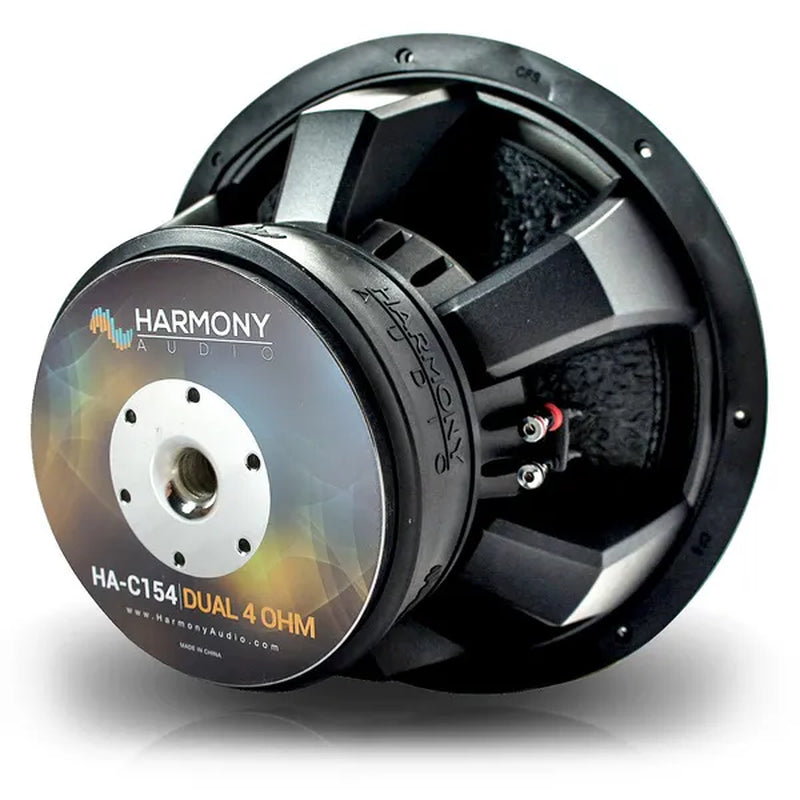 Harmony Audio HA-C154 Car Stereo Competition Carbon 15" Sub 2800W Dual 4 Ohm Subwoofer New