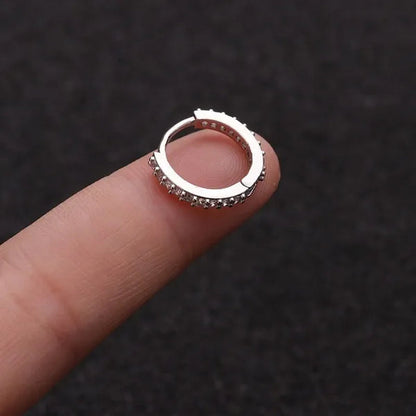 1Pc 6Mm to 10Mm Cz Cartilage Huggie Hoop Earring Small Hoops Helix Tragus Rook Daith Snug Piercing Jewelry