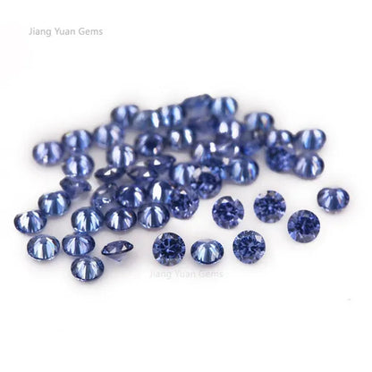5 Pcs Beautiful Unheated Gemstones Blue Diamond 5.5*5.5mm Sapphire Round Cut Sri-Lanka Gemstone