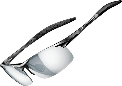 Men's Fashion Driving Polarized Sunglasses for Men - Al-Mg metal Ultralight Frame