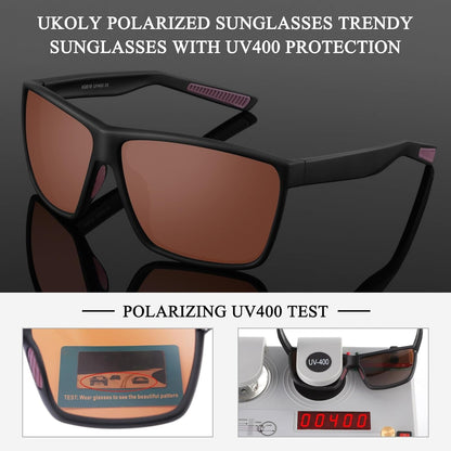 Polarized Sports Sunglasses for Men Women,Sports Sunglasses for Baseball Running Cycling TR90 Frame UV400 Protection